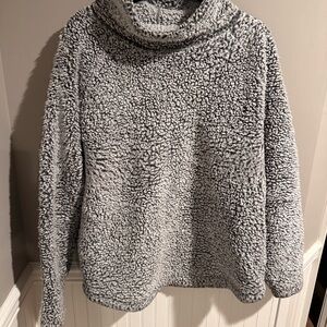Eddie Bauer Gray Sherpa Sweater